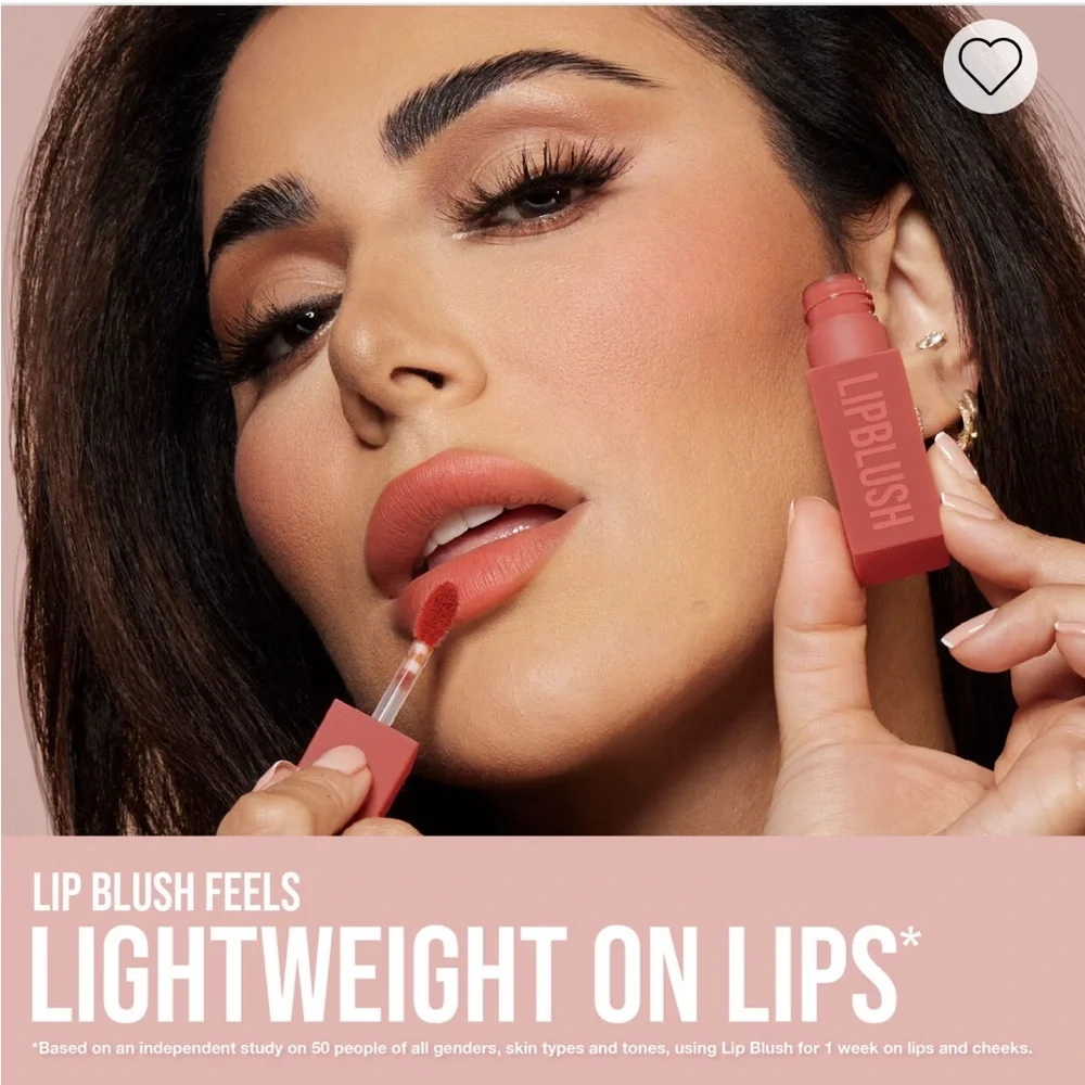 Huda Beauty Lip Blush Creamy Lip & Cheek Stain in Coral Kiss full size